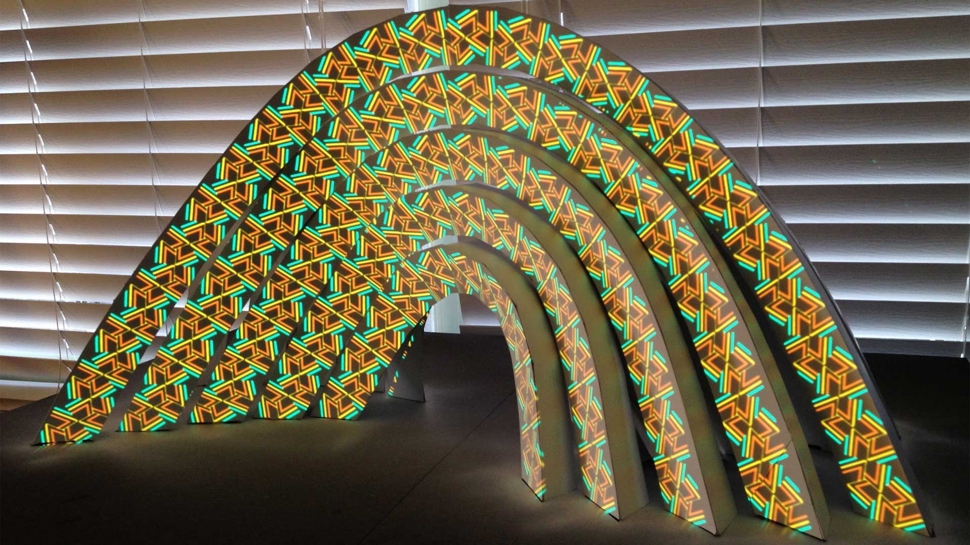 The Coachella Gateway projection mapped installation